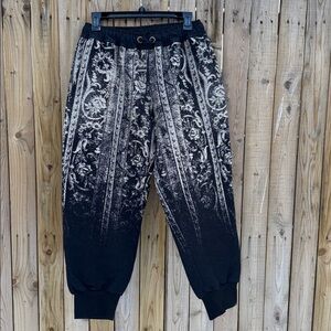 Gary Graham floral scroll jacquard pant